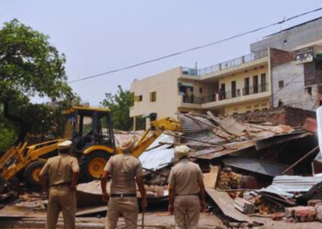 GMADA Demolishes Illegal Furniture Market in New Chandigarh, Reinforcing Urban Regulations