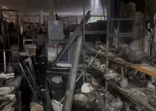 Russian Drone and Guided Bomb Attack Damages JYSK Furniture Store in Zaporizhzhia During Major Assault on City