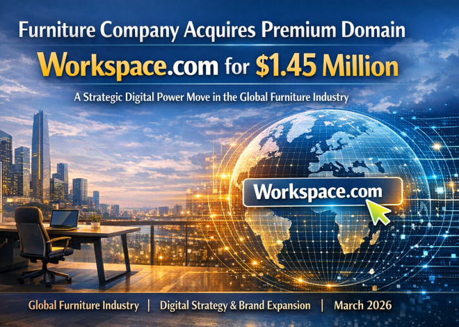 Furniture Company Acquires Premium Domain Workspace.com for $1.45 Million