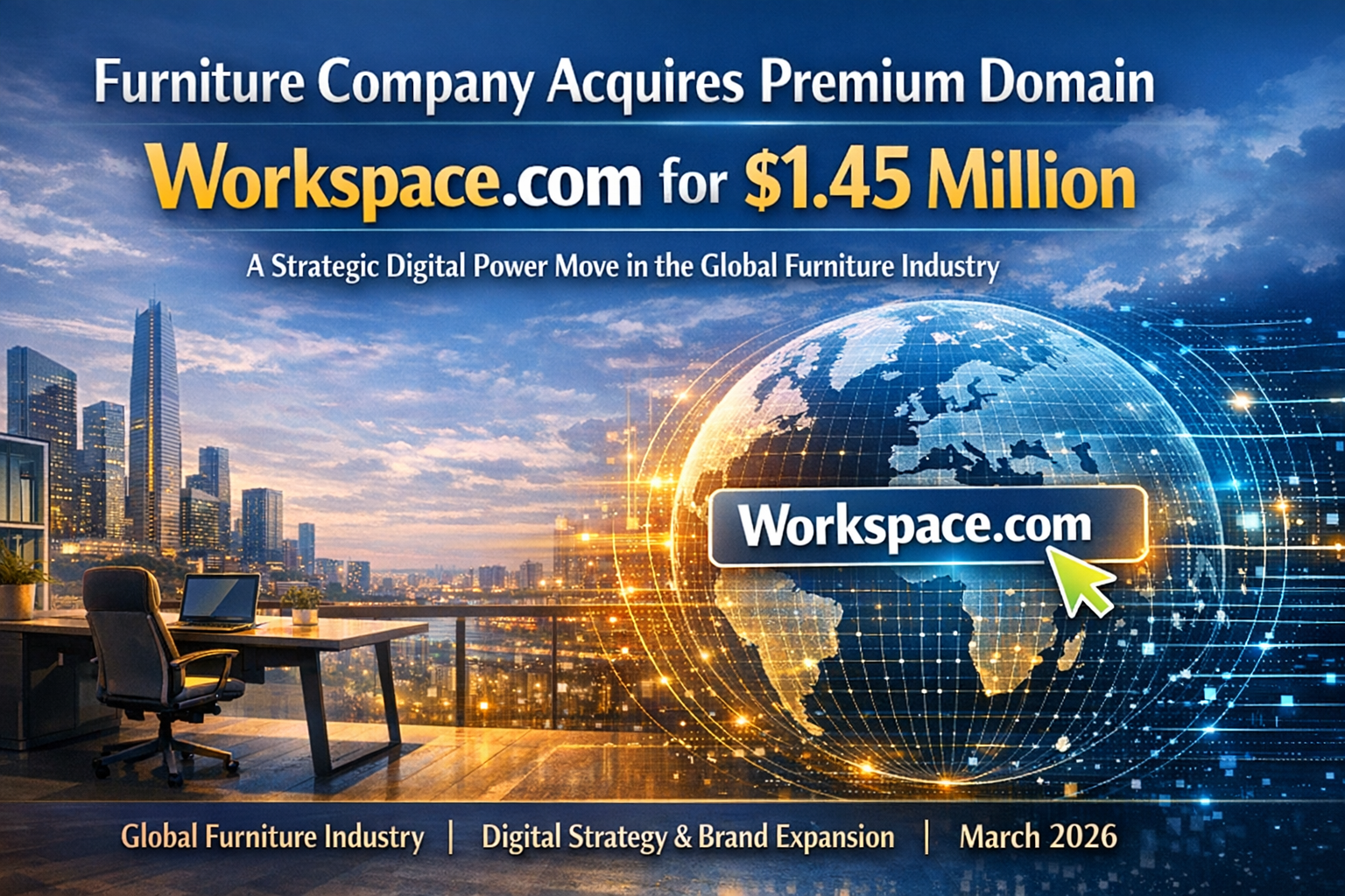 Furniture Company Acquires Premium Domain Workspace.com for $1.45 Million