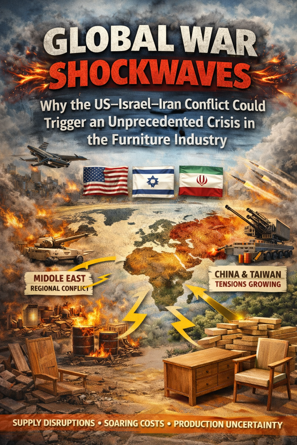 Global War Shockwaves: Why the US–Israel–Iran Conflict Could Trigger an Unprecedented Crisis in the Furniture Industry