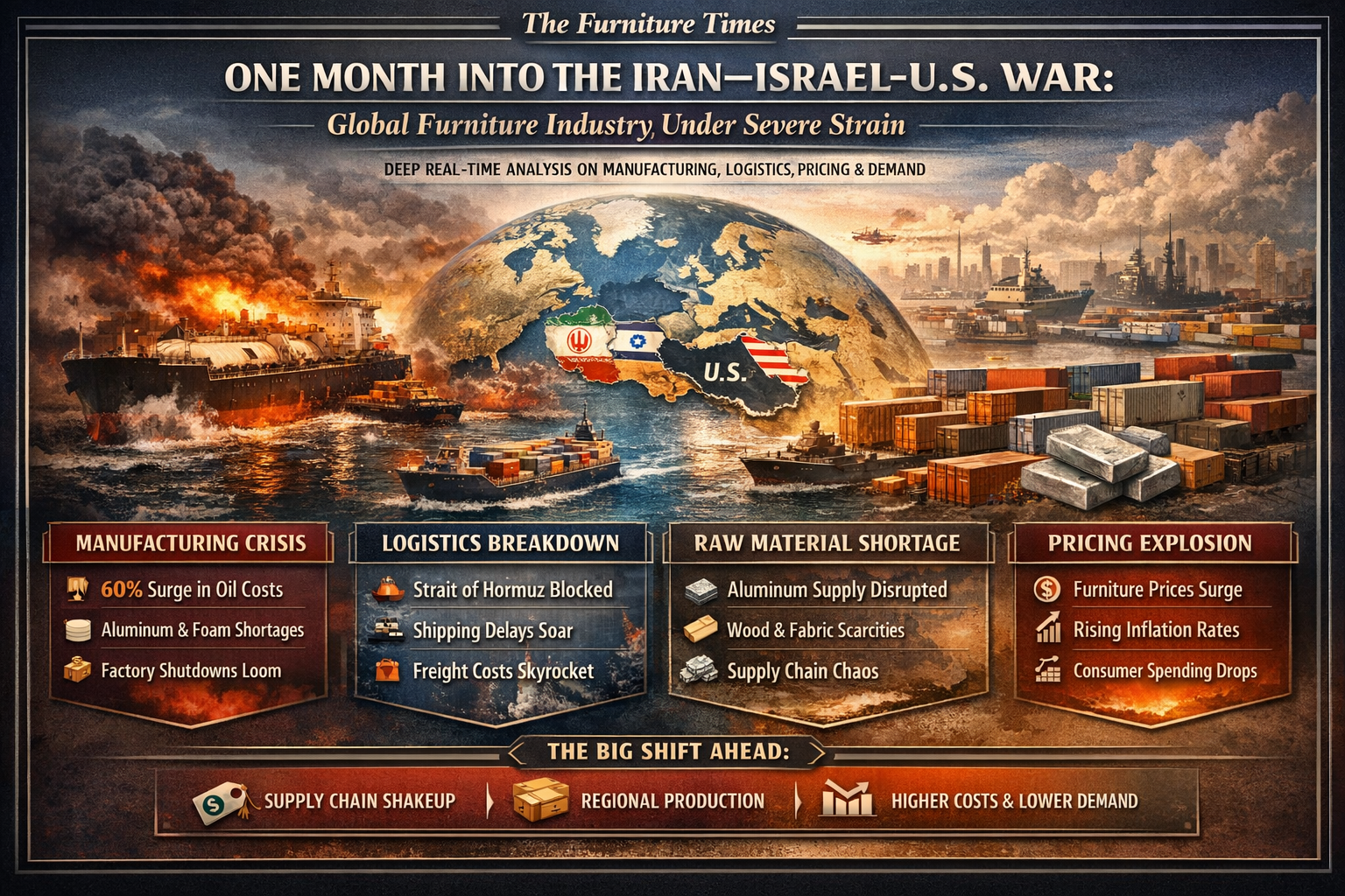 One Month Into the Iran–Israel–U.S. War: Global Furniture Industry Under Severe Strain