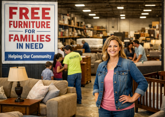 Single Mom Opens Warehouse to Give Away Free Furniture to Families in Need