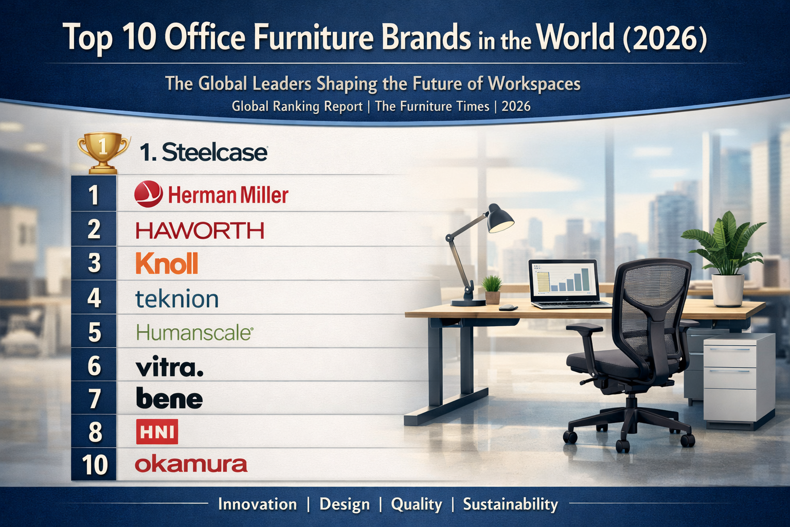 Top 10 Office Furniture Brands in the World (2026)