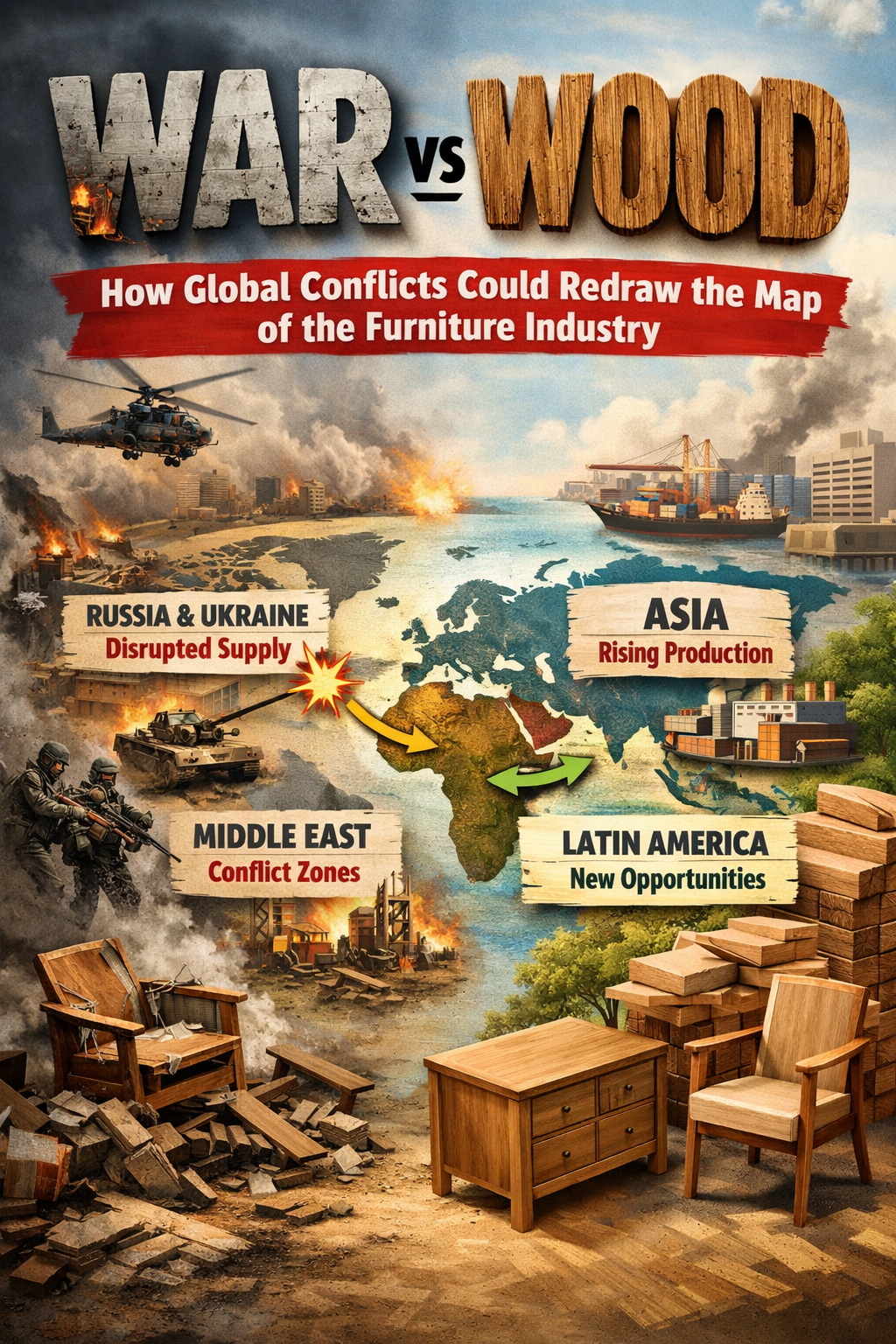 War vs Wood: How Global Conflicts Could Redraw the Map of the Furniture Industry