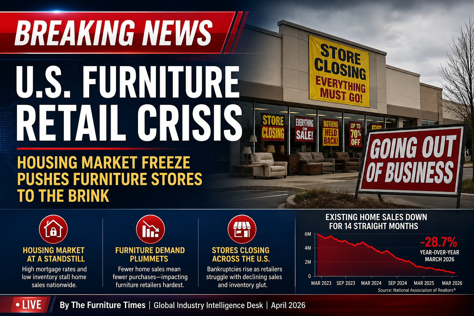 Housing Market Freeze Pushes Furniture Stores to the Brink