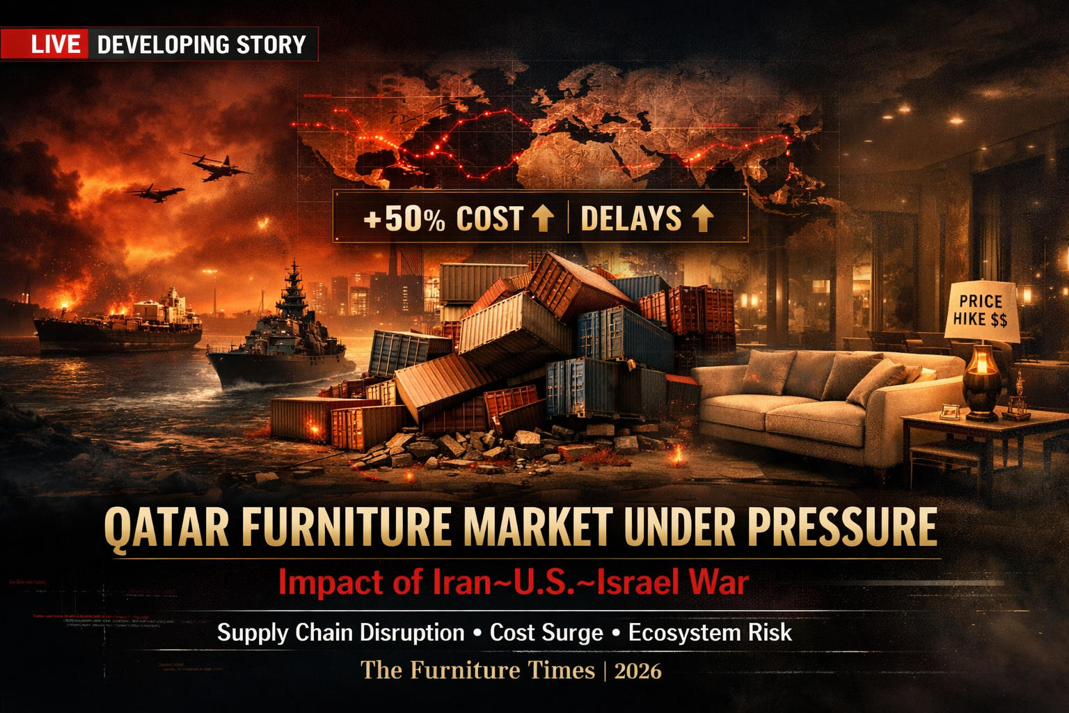 Qatar Furniture Market Impact from the Iran–U.S.–Israel War: Deep Analysis of Disruption, Losses, and Ecosystem Risk