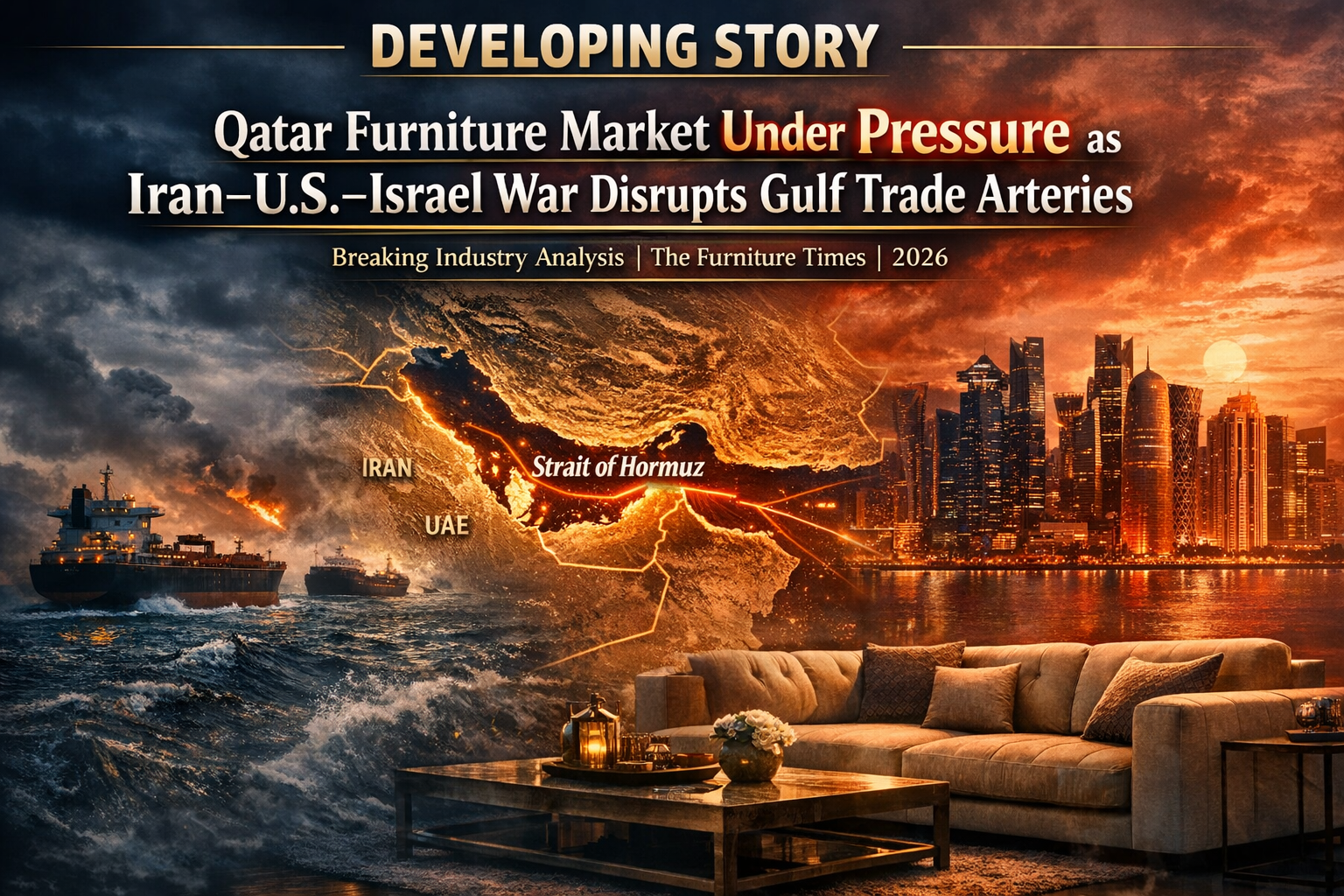 Qatar Furniture Market Under Pressure as Iran–U.S.–Israel War Disrupts Gulf Trade Arteries