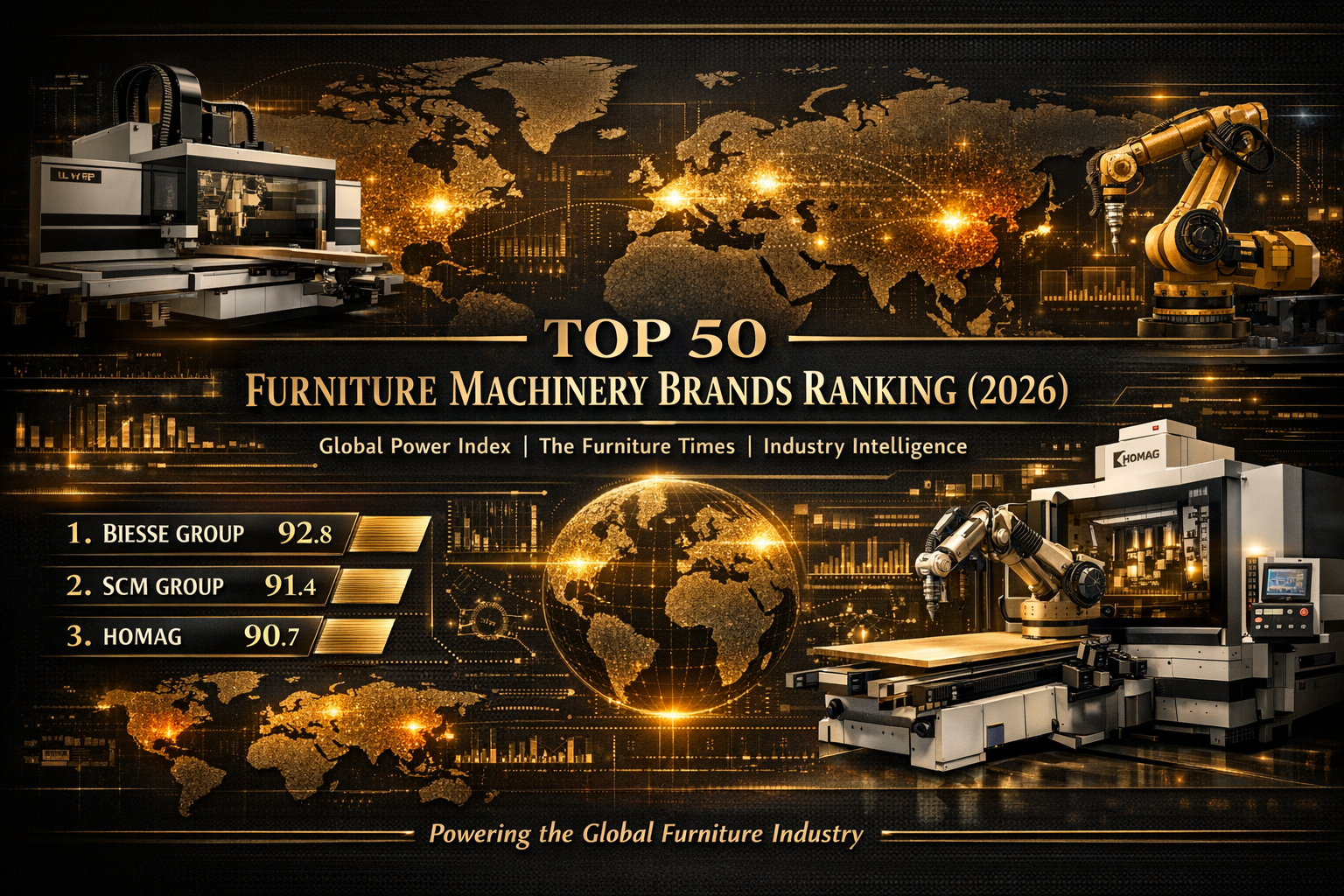 Top 50 Furniture Machinery Brands Ranking (2026)