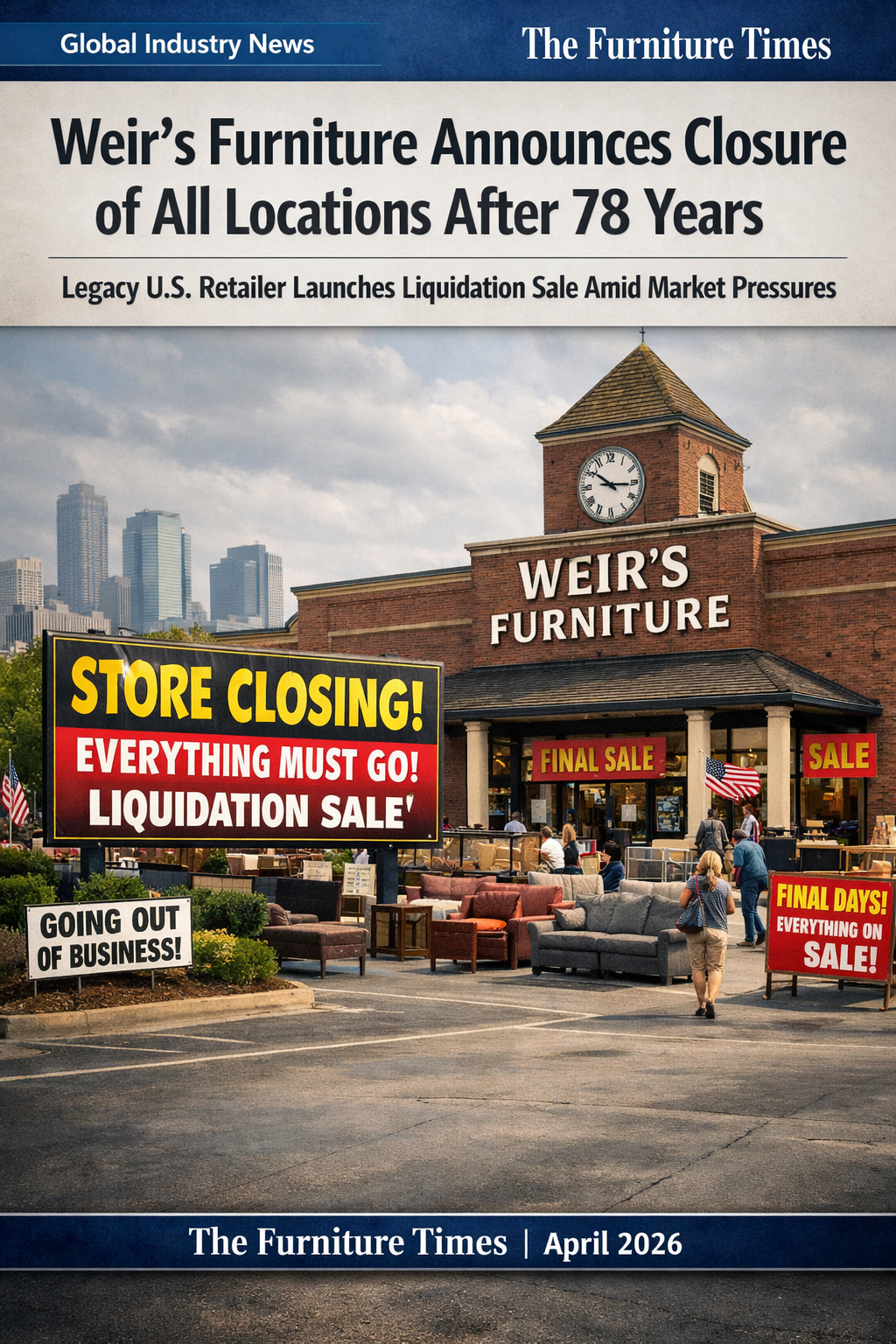 Weir’s Furniture Announces Closure of All Locations After 78 Years