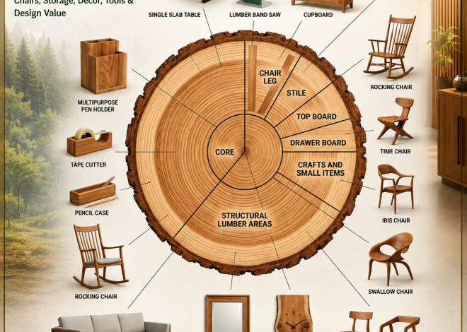 From Tree Core to Global Furniture Ecosystem: How One Log Can Become Tables, Chairs, Storage, Décor, Tools & Design Value