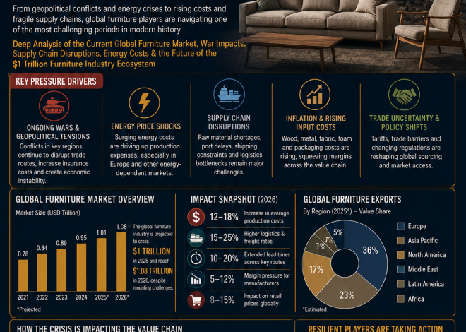 Global Furniture Industry Faces Mounting Pressure as War, Energy Shocks & Trade Uncertainty Reshape the Market