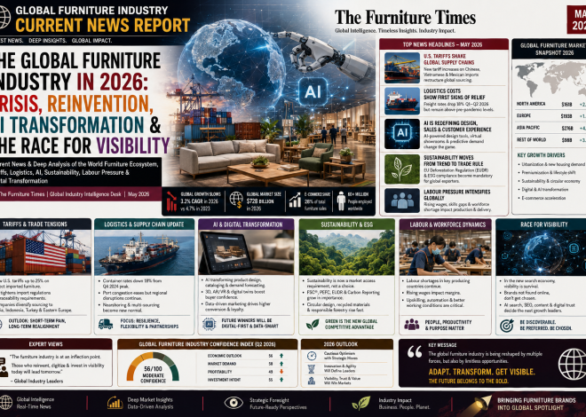 The Global Furniture Industry in 2026: Crisis, Reinvention, AI Transformation & the Race for Visibility
