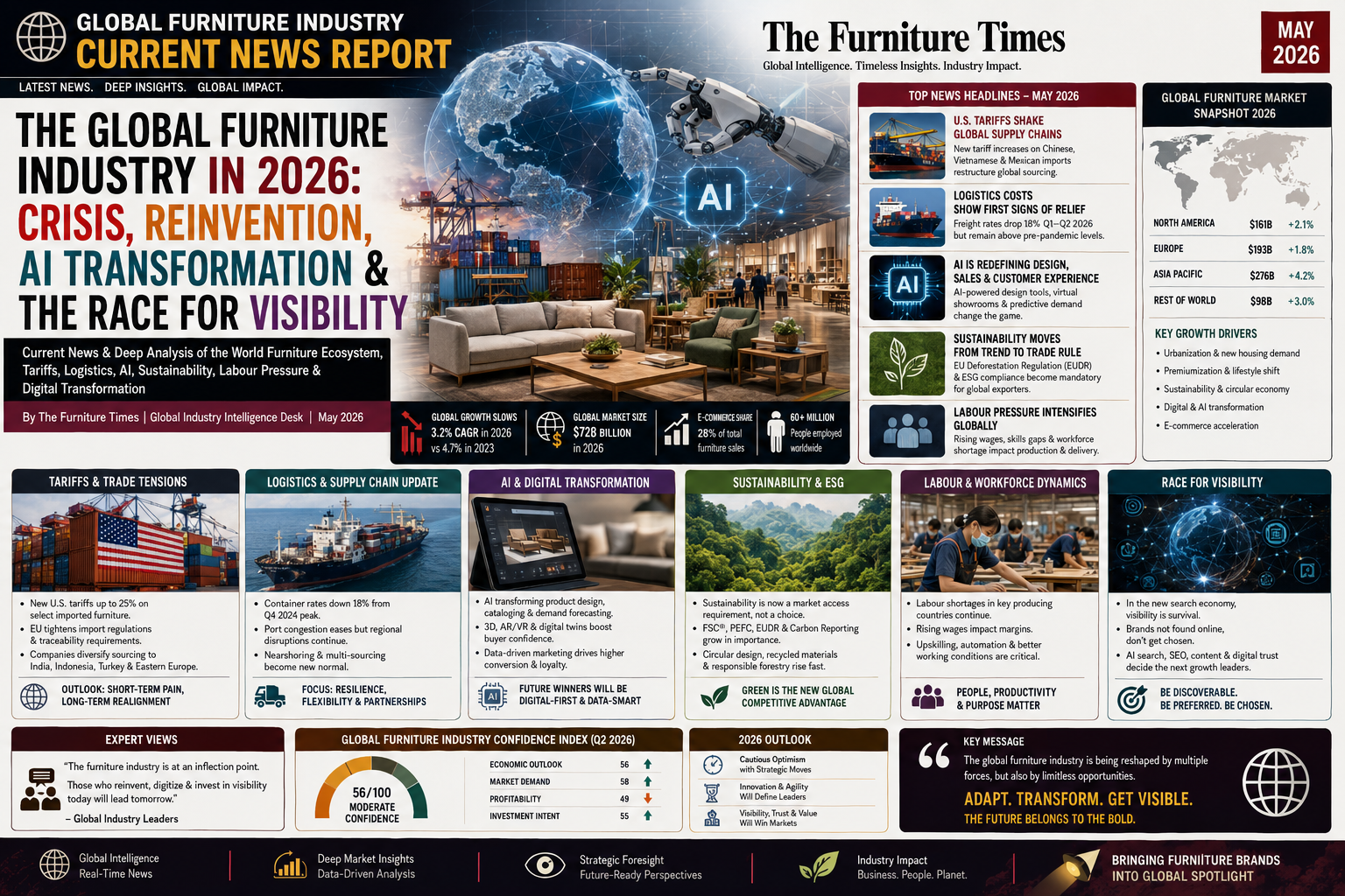 The Global Furniture Industry in 2026: Crisis, Reinvention, AI Transformation & the Race for Visibility