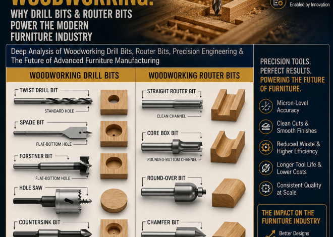 The Hidden Science Behind Precision Woodworking: Why Drill Bits & Router Bits Power the Modern Furniture Industry