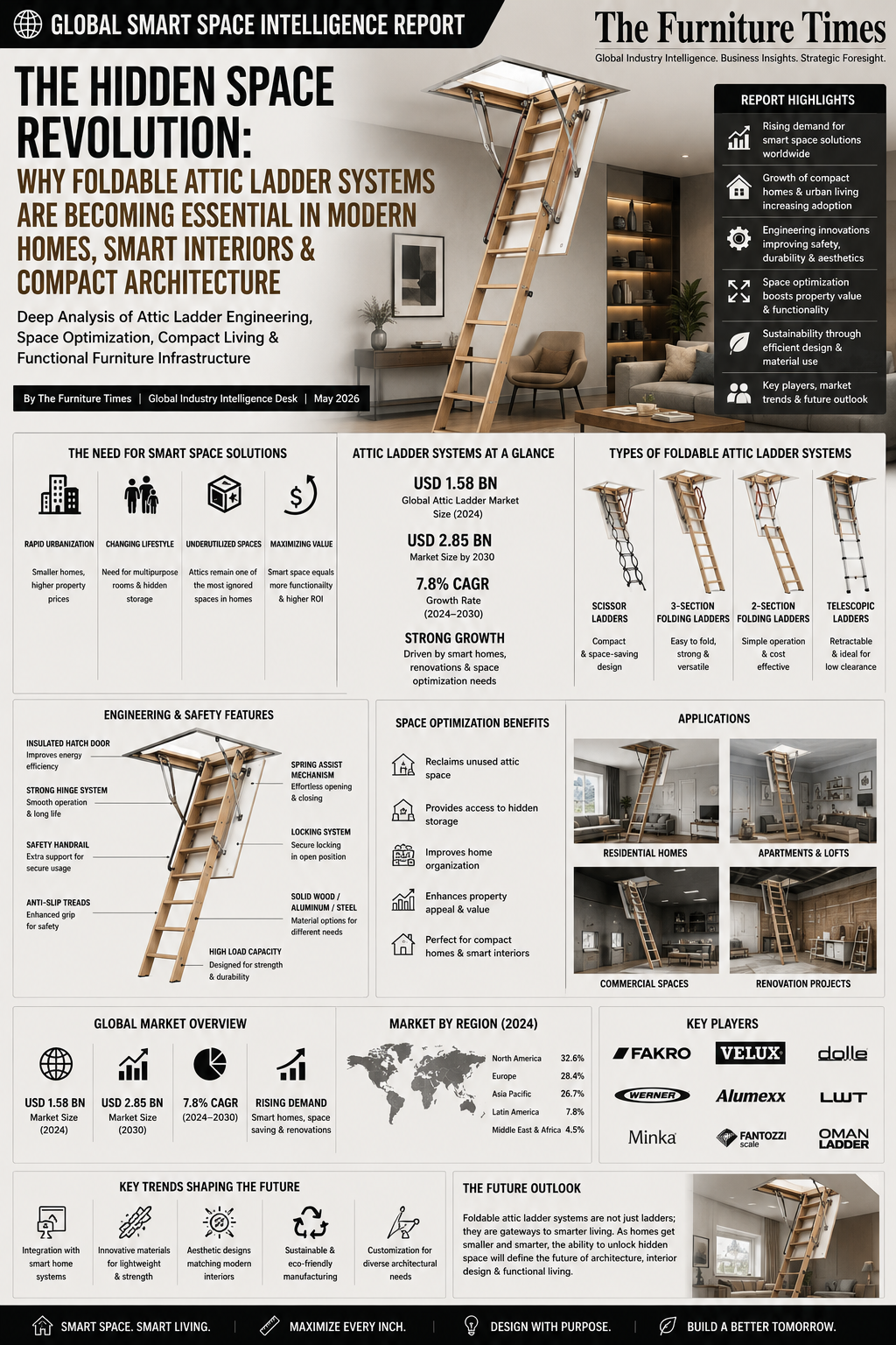 The Hidden Space Revolution: Why Foldable Attic Ladder Systems Are Becoming Essential in Modern Homes, Smart Interiors & Compact Architecture