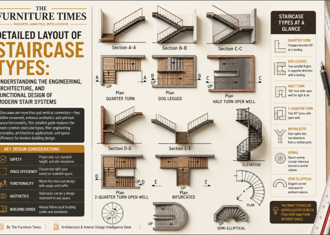Detailed Layout of Staircase Types: Understanding the Engineering, Architecture, and Functional Design of Modern Stair Systems
