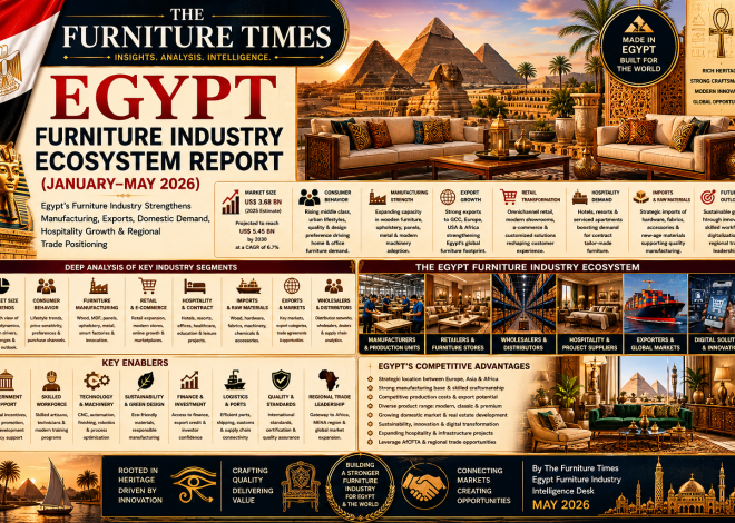 Egypt’s Furniture Industry Strengthens Manufacturing, Exports, Domestic Demand, Hospitality Growth & Regional Trade Positioning