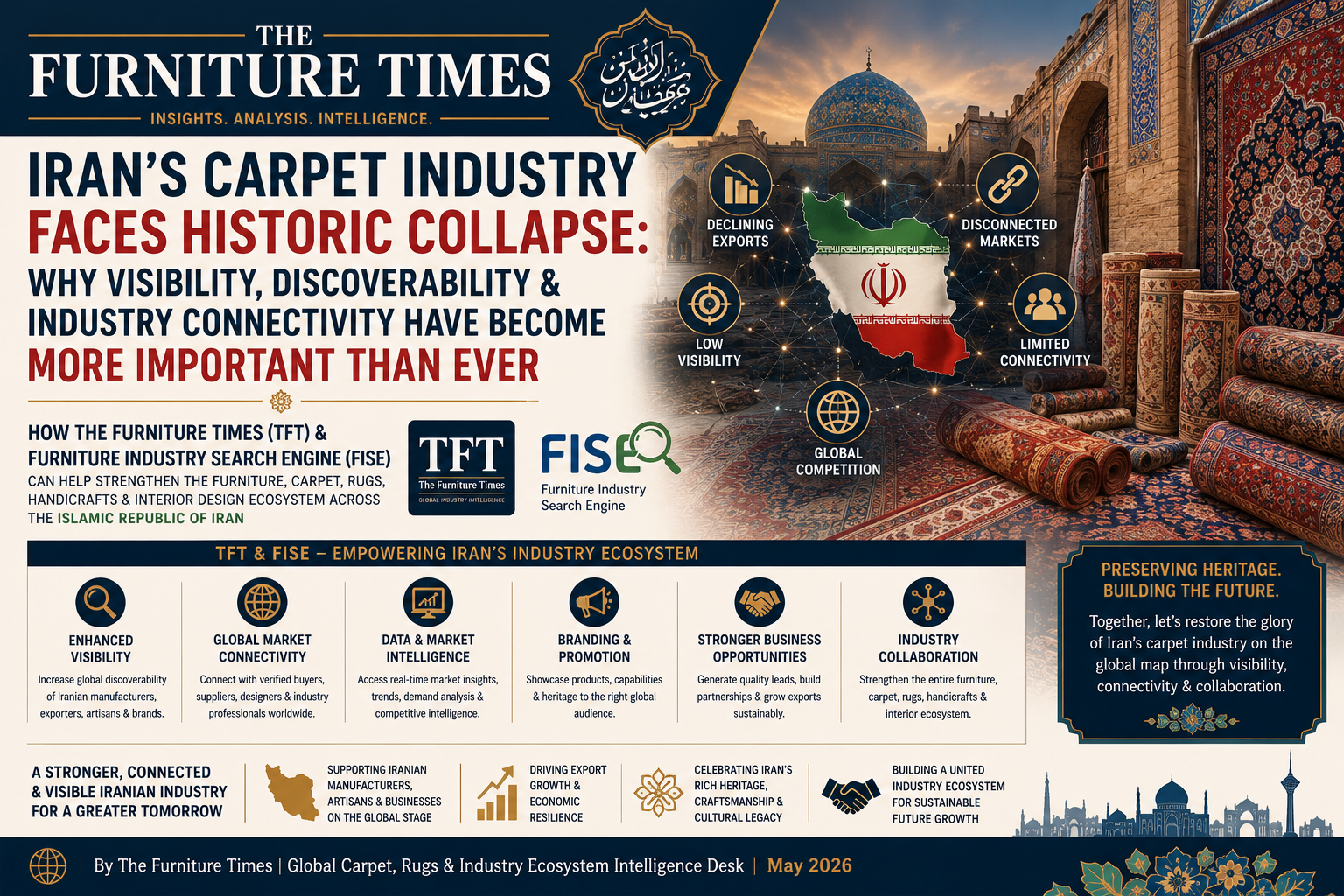 Iran’s Carpet Industry Faces Historic Collapse: Why Visibility, Discoverability & Industry Connectivity Have Become More Important Than Ever