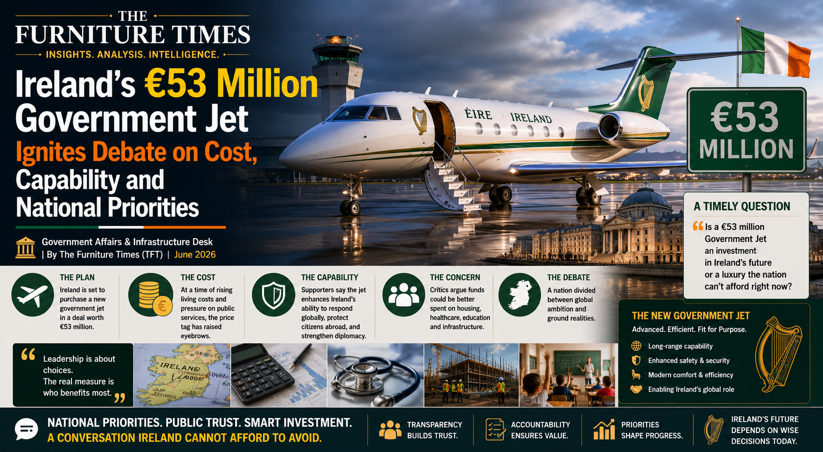 Ireland’s €53 Million Government Jet Ignites Debate on Cost, Capability and National Priorities