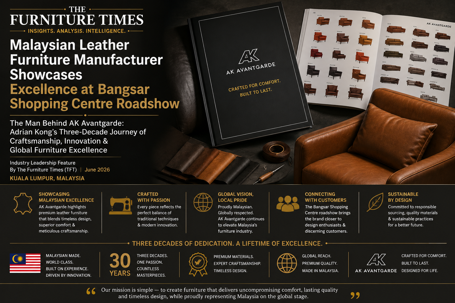 Malaysian Leather Furniture Manufacturer Showcases Excellence at Bangsar Shopping Centre Roadshow