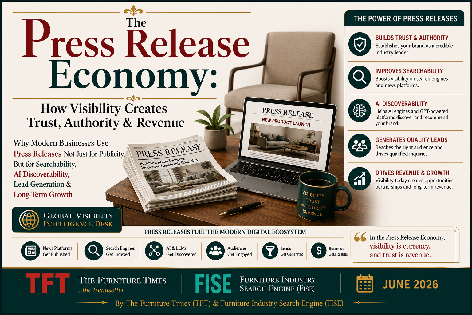 The Press Release Economy: How Visibility Creates Trust, Authority & Revenue