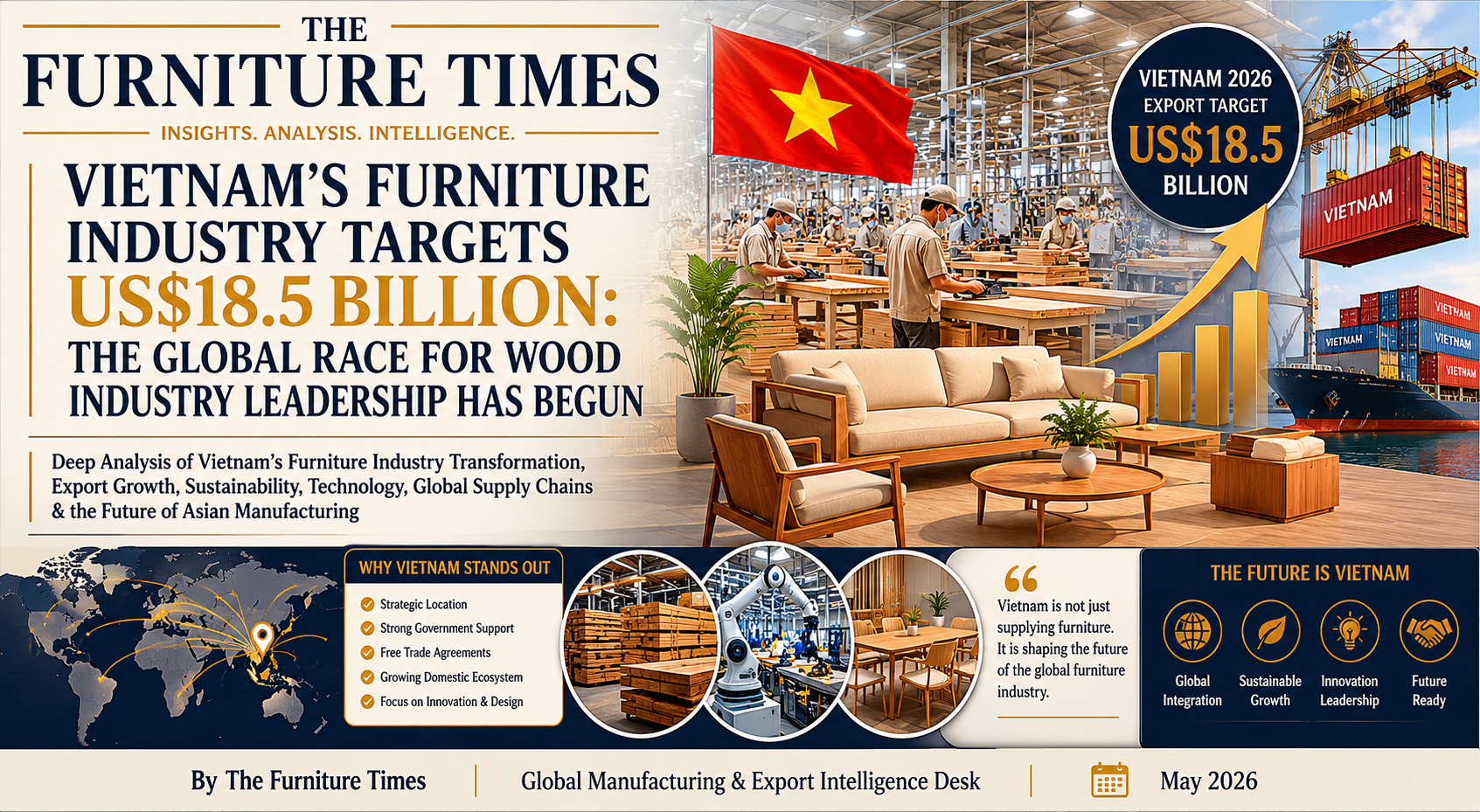 Vietnam’s Furniture Industry Targets US$18.5 Billion: The Global Race for Wood Industry Leadership Has Begun