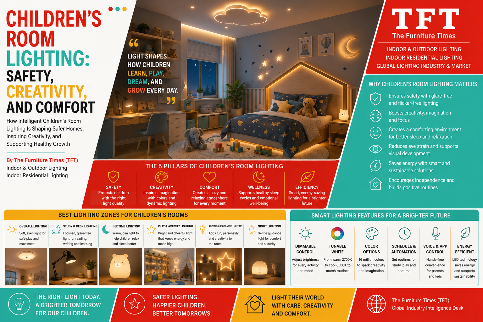 Children’s Room Lighting: Safety, Creativity, and Comfort