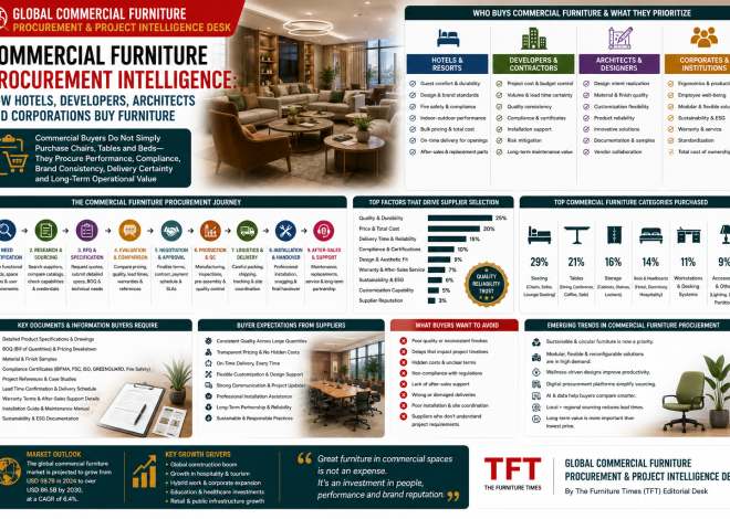 Commercial Furniture Procurement Intelligence: How Hotels, Developers, Architects and Corporations Buy Furniture