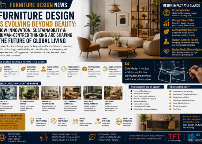 Furniture Design Is Evolving Beyond Beauty: How Innovation, Sustainability & Human-Centred Thinking Are Shaping the Future of Global Living
