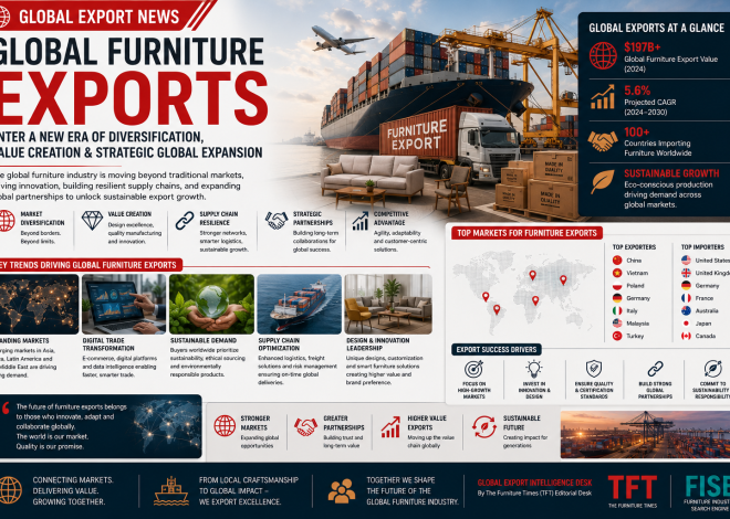Global Furniture Exports Enter a New Era of Diversification, Value Creation & Strategic Global Expansion