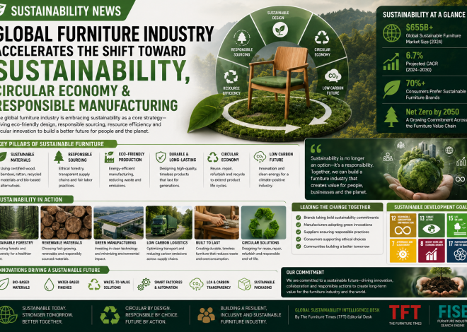 Global Furniture Industry Accelerates the Shift Toward Sustainability, Circular Economy & Responsible Manufacturing