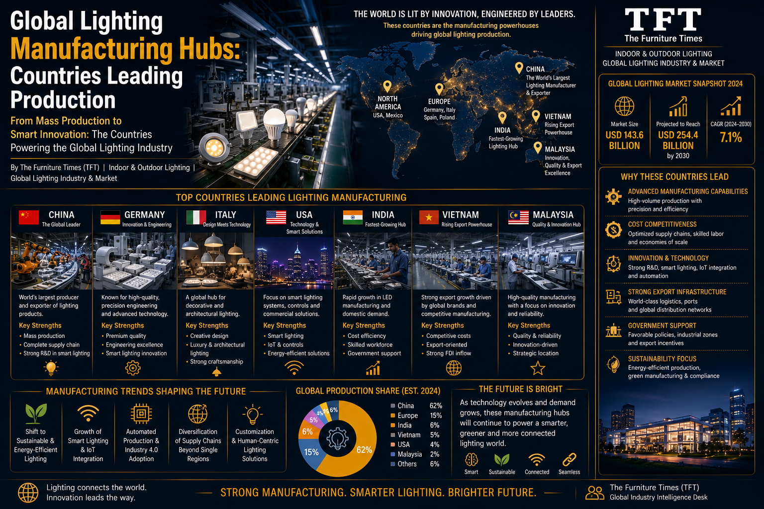 Global Lighting Manufacturing Hubs: Countries Leading Production