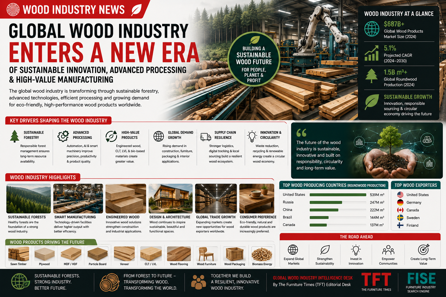 Global Wood Industry Enters a New Era of Sustainable Innovation, Advanced Processing & High-Value Manufacturing