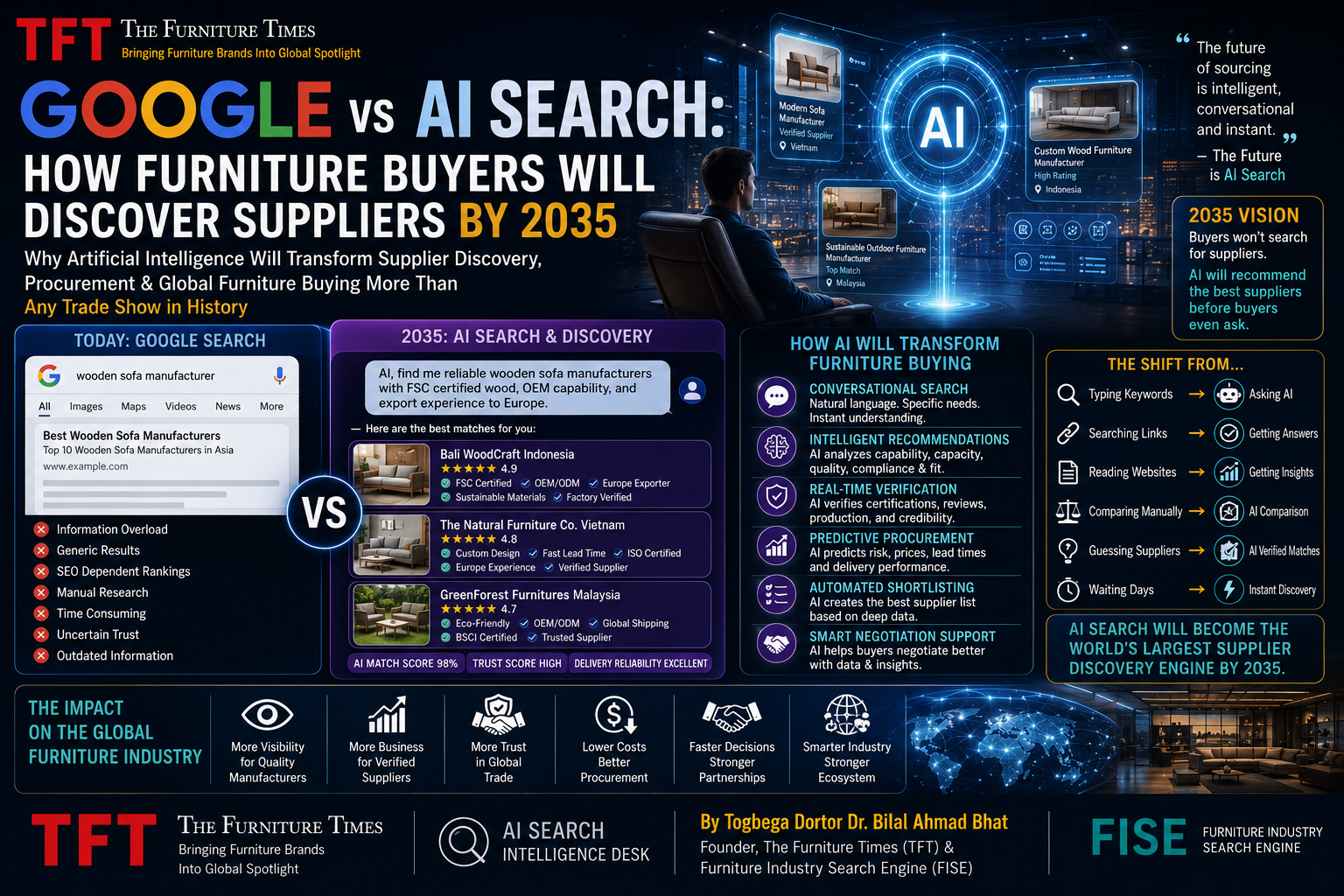 Google vs AI Search: How Furniture Buyers Will Discover Suppliers by 2035