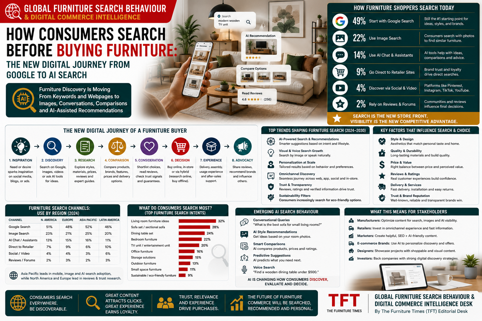 How Consumers Search Before Buying Furniture: The New Digital Journey from Google to AI Search