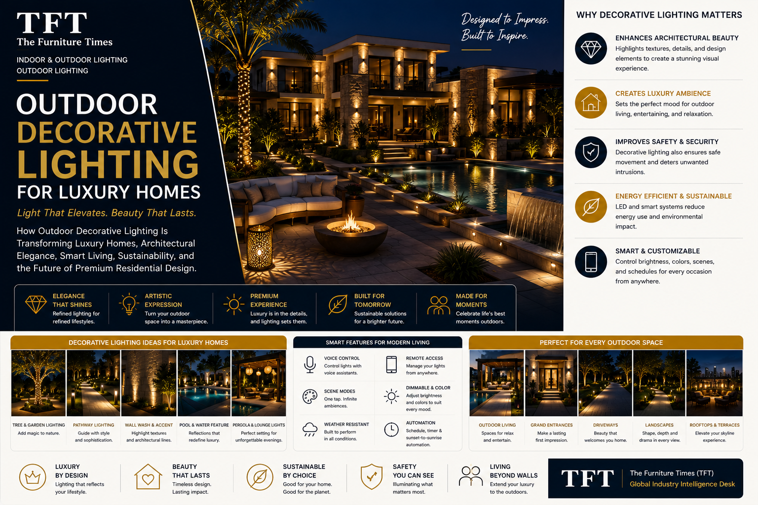 Outdoor Decorative Lighting for Luxury Homes