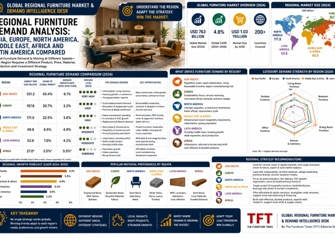 Regional Furniture Demand Analysis: Asia, Europe, North America, Middle East, Africa and Latin America Compared