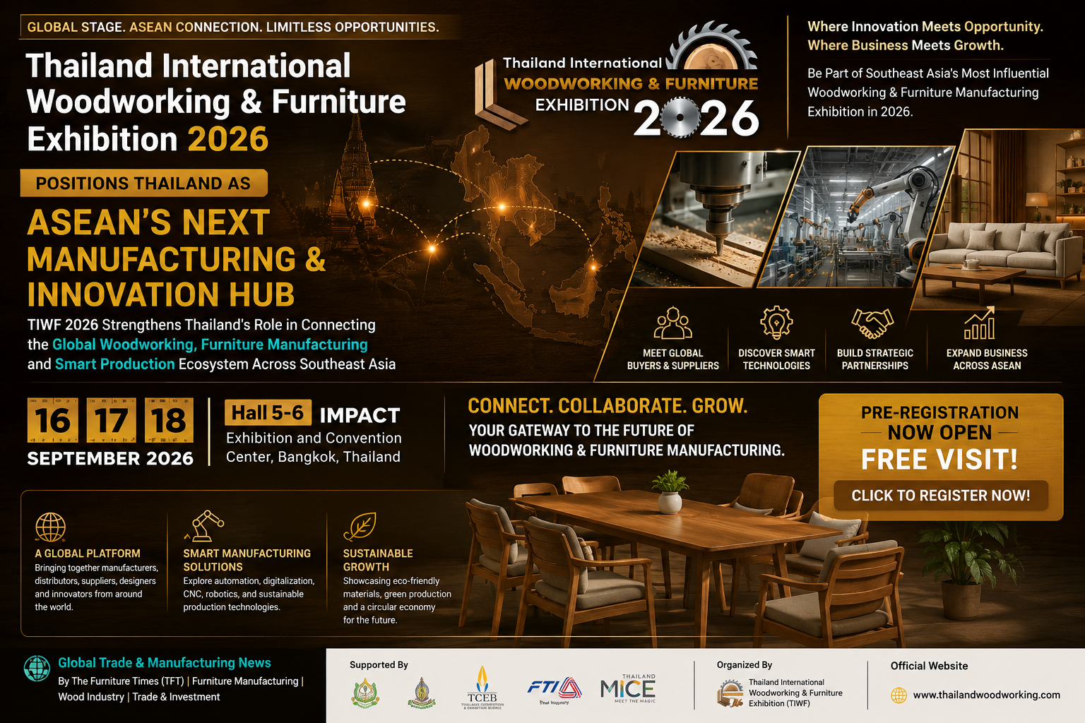 Thailand International Woodworking & Furniture Exhibition 2026 Positions Thailand as ASEAN’s Next Manufacturing and Innovation Hub