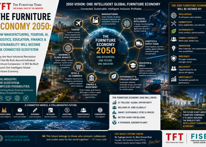 The Furniture Economy 2050: How Manufacturing, Tourism, AI, Logistics, Education, Finance & Sustainability Will Become One Connected Ecosystem