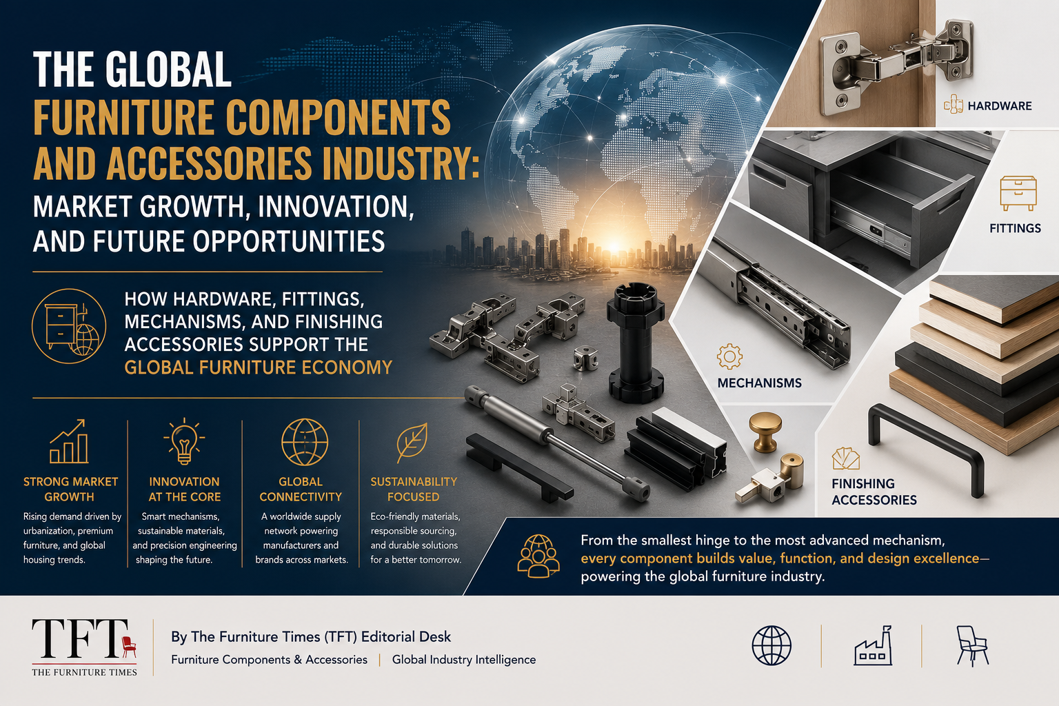 The Global Furniture Components and Accessories Industry