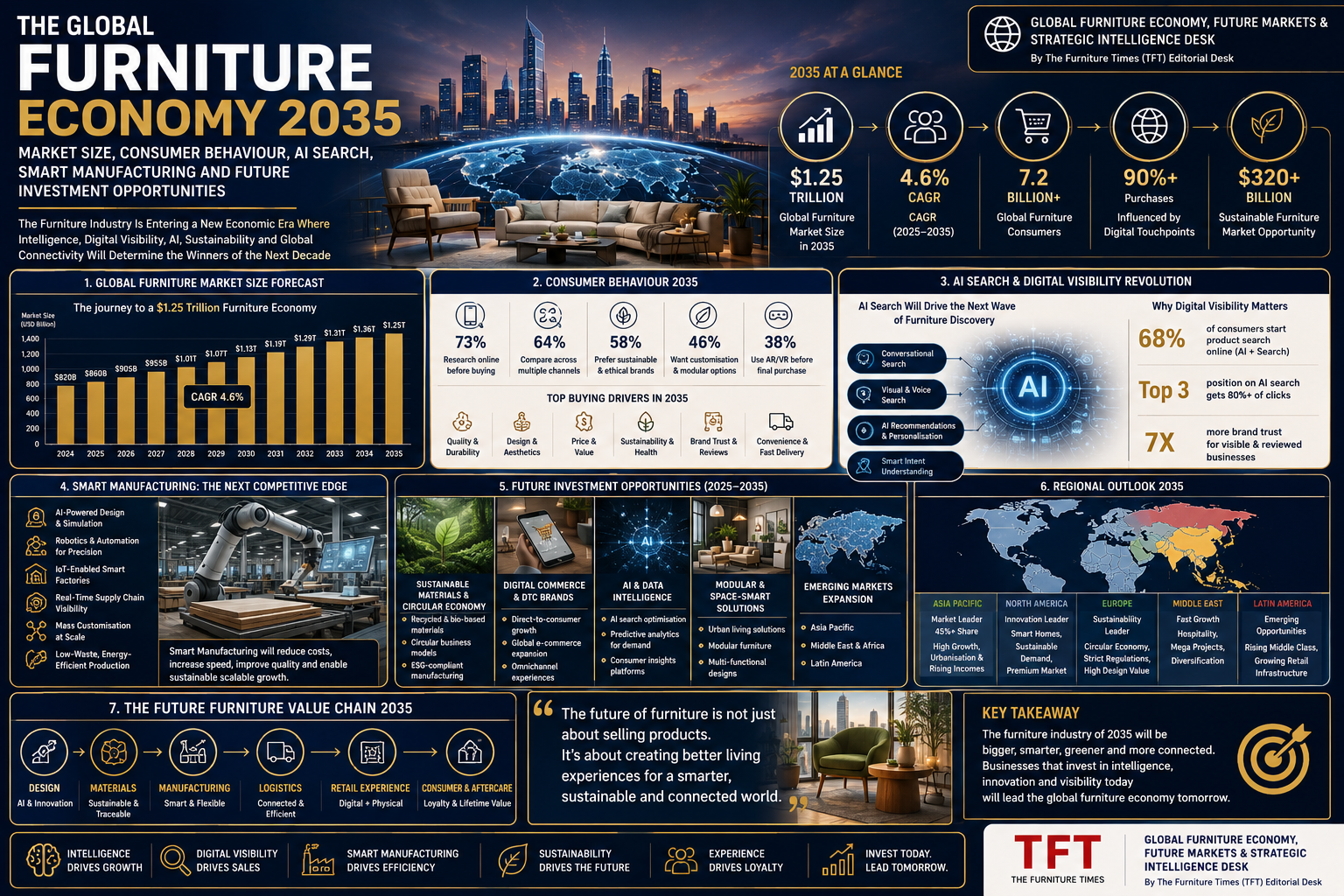The Global Furniture Economy 2035: Market Size, Consumer Behaviour, AI Search, Smart Manufacturing and Future Investment Opportunities