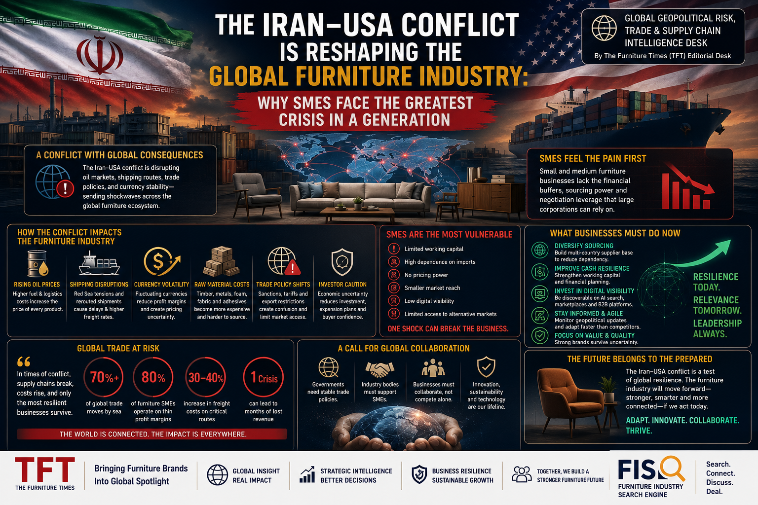 The Iran–USA Conflict Is Reshaping the Global Furniture Industry: Why SMEs Face the Greatest Crisis in a Generation