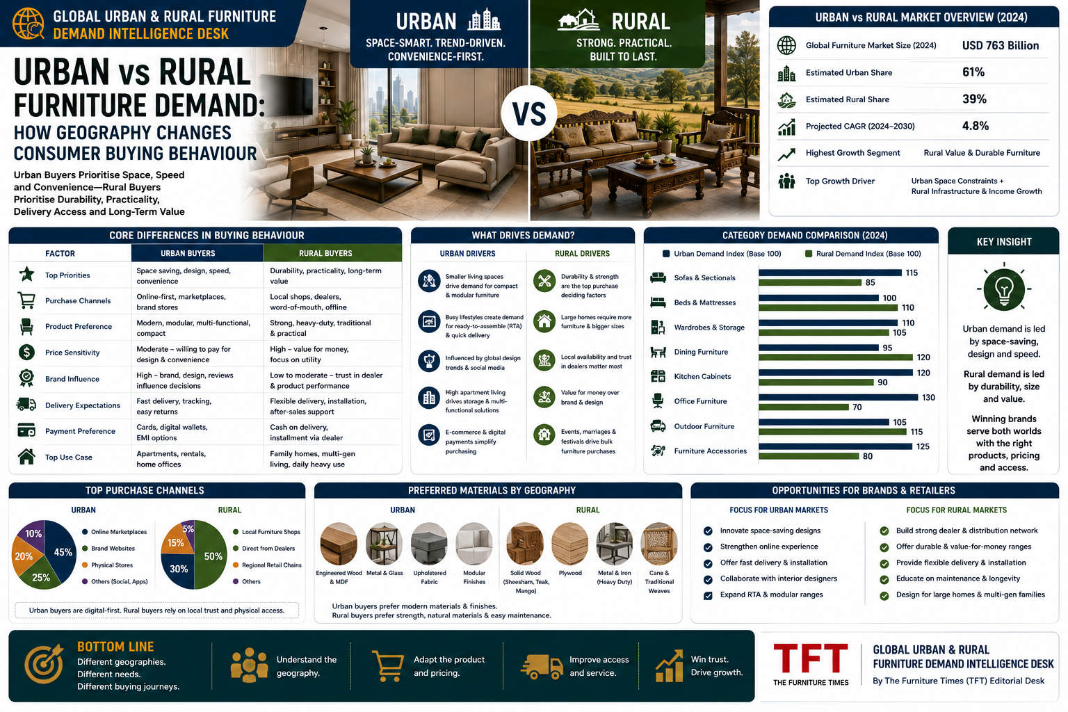 Urban vs Rural Furniture Demand: How Geography Changes Consumer Buying Behaviour