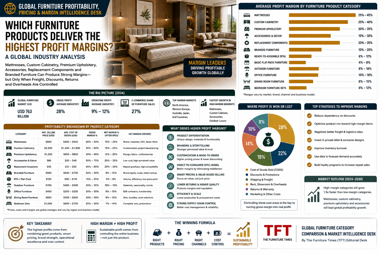 Which Furniture Products Deliver the Highest Profit Margins? A Global Industry Analysis