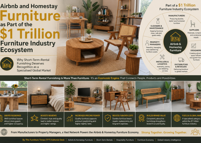 Airbnb and Homestay Furniture as Part of the $1 Trillion Furniture Industry Ecosystem