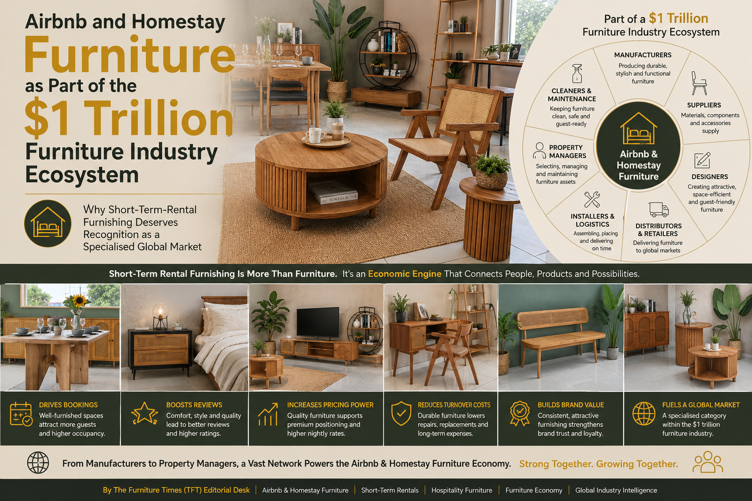 Airbnb and Homestay Furniture as Part of the $1 Trillion Furniture Industry Ecosystem