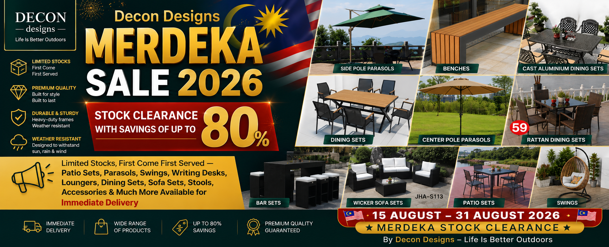 ,Decon Designs Merdeka Sale 2026 Stock Clearance With Savings of Up to 80% (TFT)