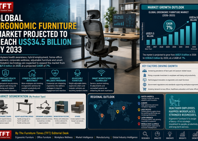 Global Ergonomic Furniture Market Projected to Reach US$34.5 Billion by 2033
