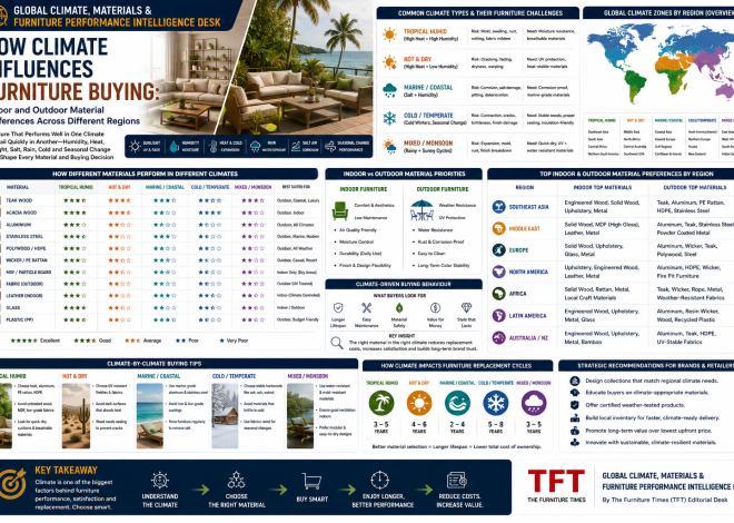 How Climate Influences Furniture Buying: Indoor and Outdoor Material Preferences Across Different Regions